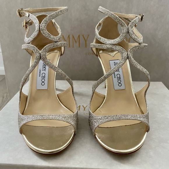 Jimmy Choo Ivette Glitter Heels (size 37) *NWT - Picture 4 of 7